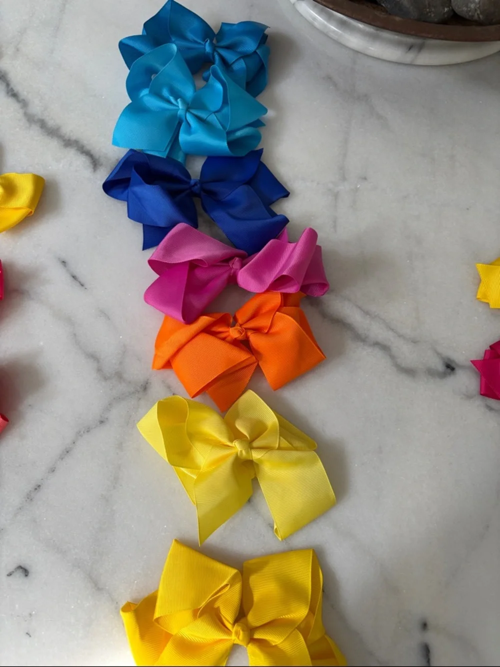 7 Large Grosgrain Hair Bows 🎀